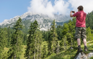 Photo: Selfie while hiking in the Apartment Söll on a last minute vacation with dog in Austria Tirol Wilder Kaiser