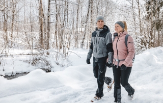 Photo: Winter hiking at the vacation apartment Söll Wilder Kaiser Tirol Austria on a last minute vacation with dog