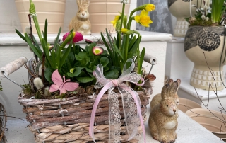 Photo: Easter arrangement from the apartment house of your vacation apartment on vacation with dog in Söll Wilder Kaiser Tirol Austria.