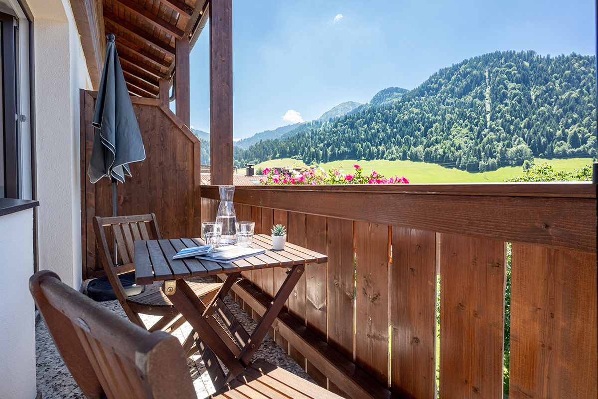 Balcony in the hostel in Söll am Wilden Kaiser